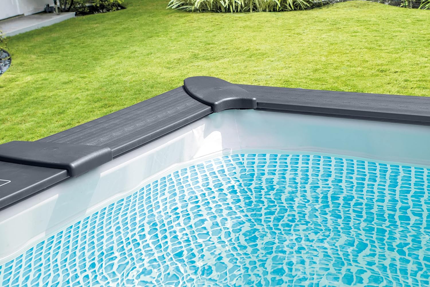 Intex 26396NP Piscina Graphite Gray Panel Rettangolare 400x300x124 cm con Pompa a Sabbia